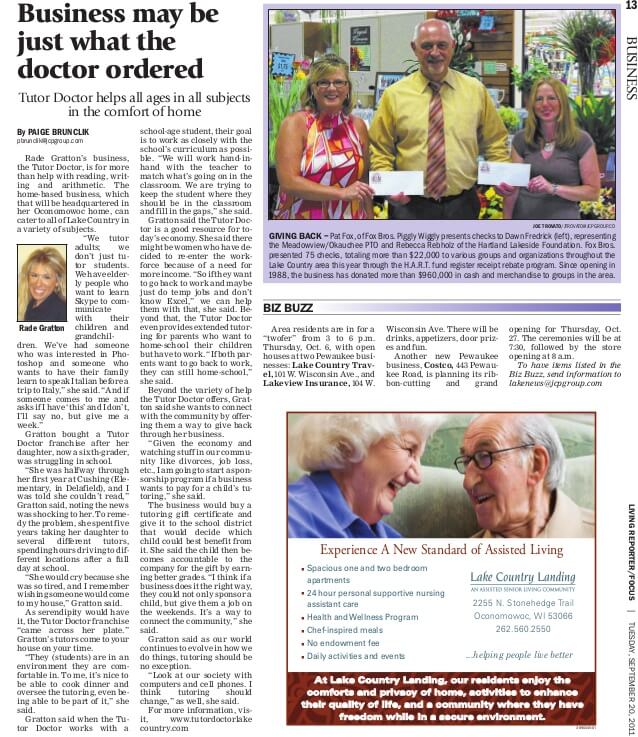 "Business May be just what they doctor ordered"  - Article